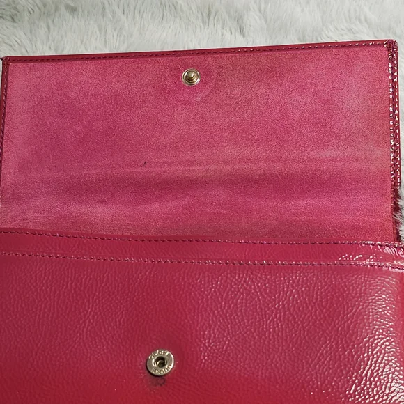 *Authentic**Gucci Soho GG Leather Continental Wallet - Crimson Red - Picture 13 of 16